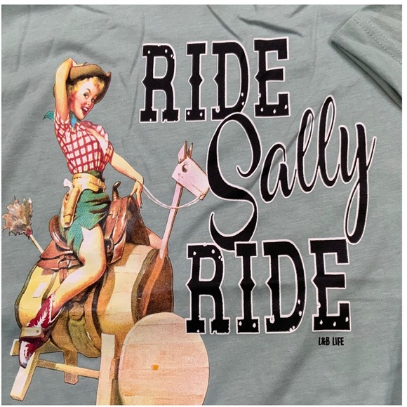 Haute Ellie Tops - Ride Sally Ride Graphic Tee